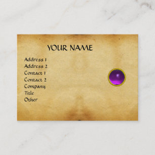 PURPLE MON ,GREY AGATA , parchment,violet,platinum Business Card