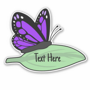 Purple Monarch butterfly sticker