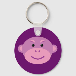 Purple Monkey Keychain