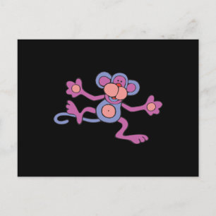 purple monkey postcard