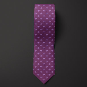 Purple Monochrome Dragon Tie