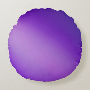 Purple   Monochrome ombre moonlight  Round Pillow