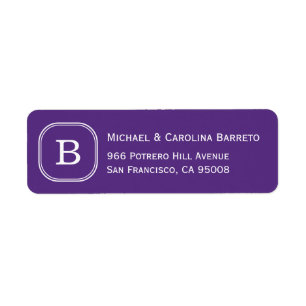 Purple Monogram Labels