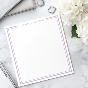 Purple Monogram Notepad