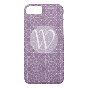 Purple Monogram with Pattern Case-Mate iPhone Case