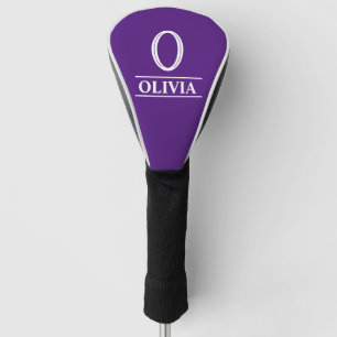 Purple Monogrammed Golf Head Cover