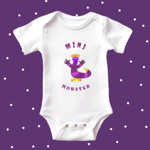 Purple monster baby bodysuit