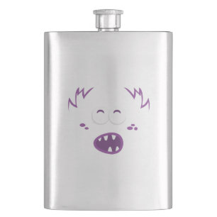 Purple Monster Face Flask