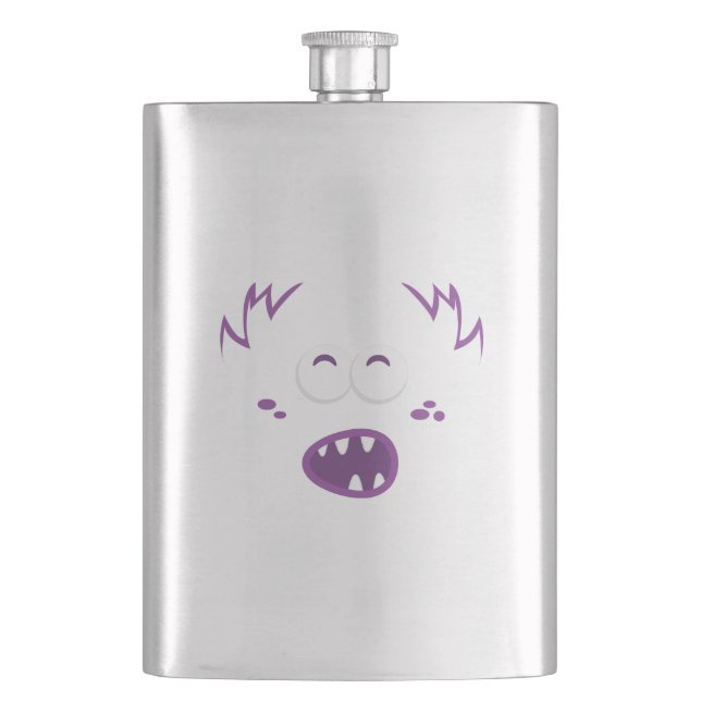 Purple Monster Face Flask (Front)