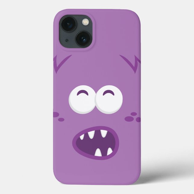 Purple Monster Face iPad Case (Back)