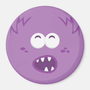 Purple Monster Face Magnet