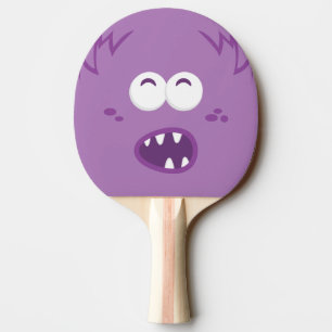 Purple Monster Face Ping Pong Paddle