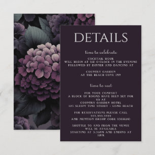 Purple Moody Floral Enclosure Card