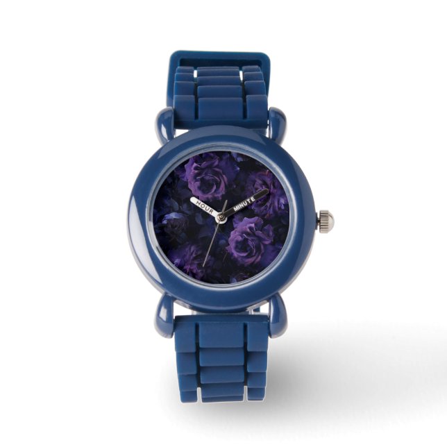 Purple Moody Roses Watch (Front)