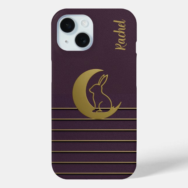 Purple Moon Bunny Design iPhone / coque ipad (Verso)