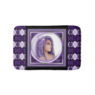 Purple Moon Child Bath Mat
