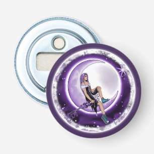 Purple moon child bottle opener