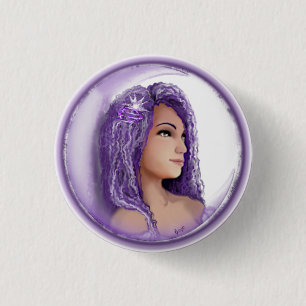 Purple moon child button