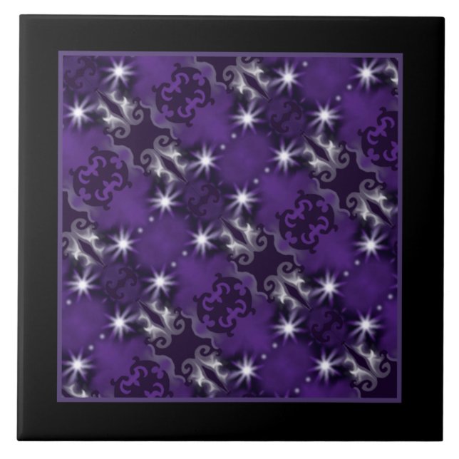 Purple Moon Child Ceramic Tile (Front)