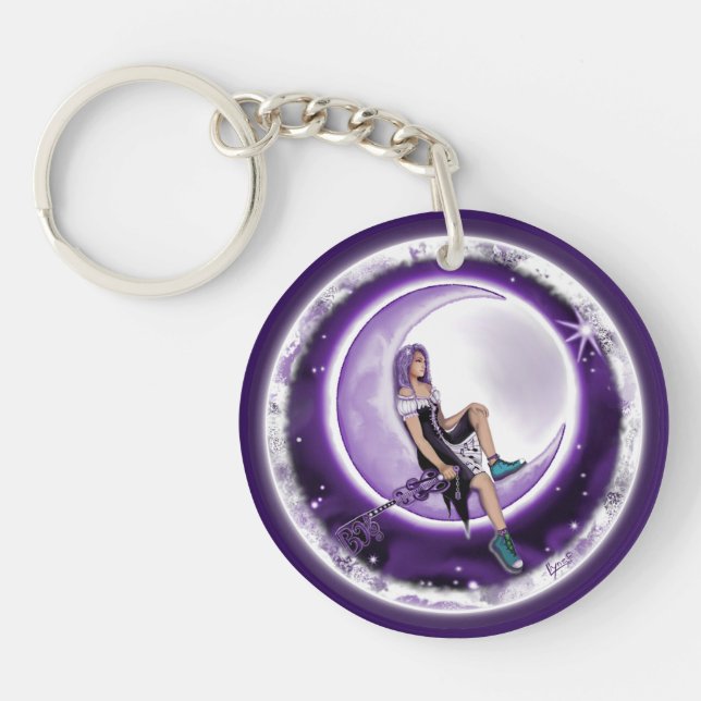 Purple Moon Child Keychain (Front)