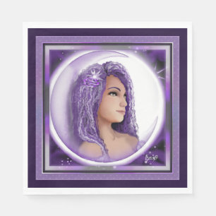 Purple Moon Child Napkins