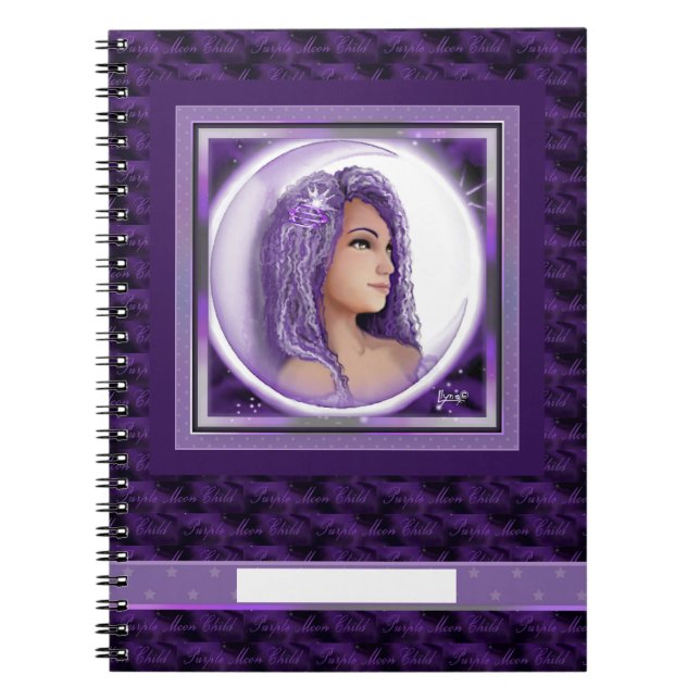 Purple moon child notebook (Front)