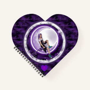 Purple moon child notebook