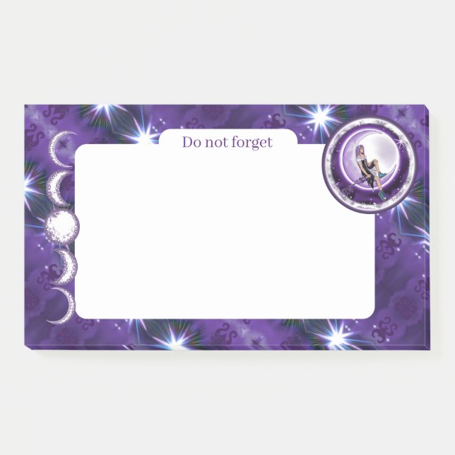 Purple moon child post-it notes (Front)