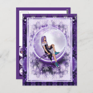 Purple Moon Child Postcard