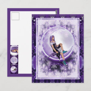 Purple Moon Child Postcard
