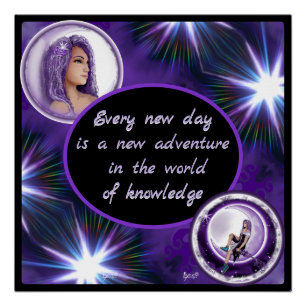 Purple moon child poster