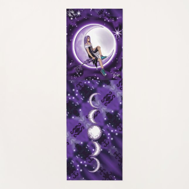 Purple moon Child Yoga Mat (Front)