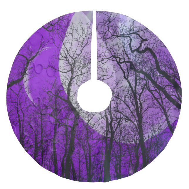 Purple moon forest customize colour tree skirt (Front)