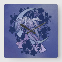 Purple Moon Goddess Wiccan Triple Moon Symbol Art
