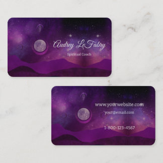 Purple Moon Sky Spiritual Business Card