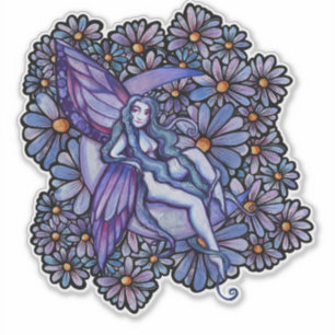 Purple MoonChild Fairy Moon Child Floral Faeries  