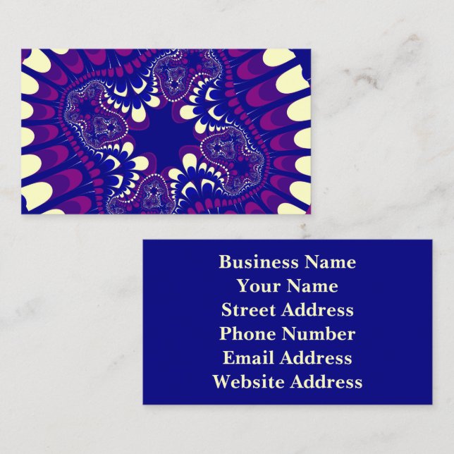 Purple Morning Glory Flower Business Card (Front/Back)