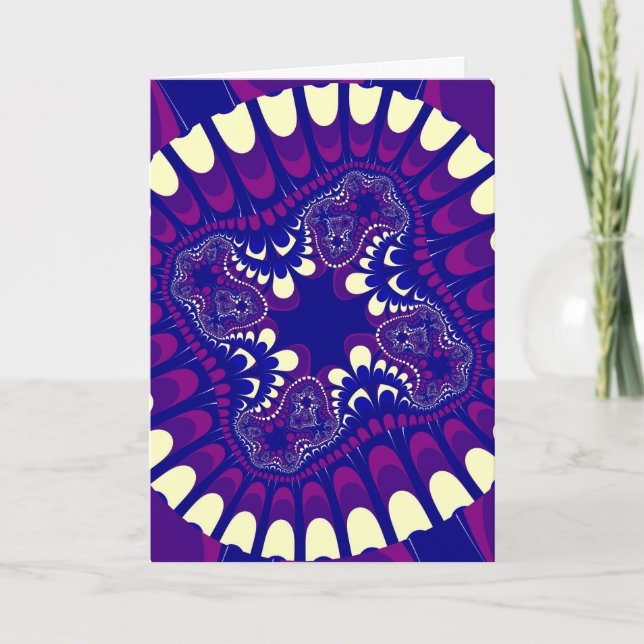 Purple Morning Glory Flower Card (Front)