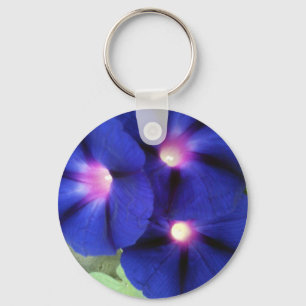 Purple Morning Glory Flower Key Chain