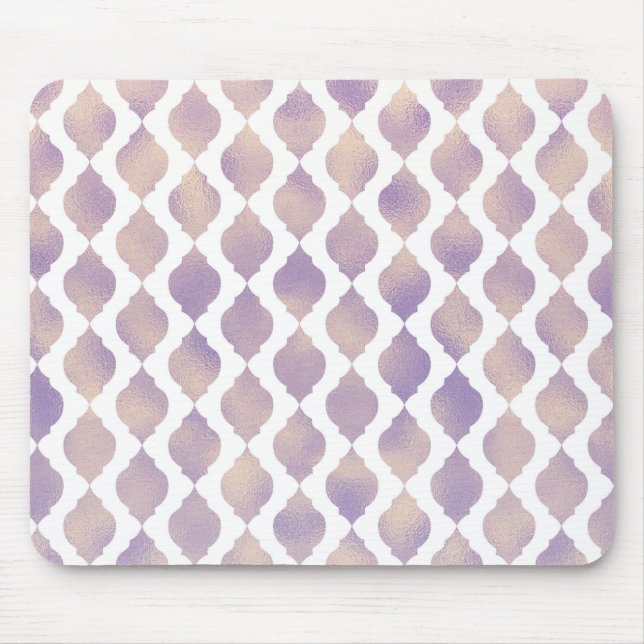 Purple Moroccan Chic Pretty Glam Pattern Mouse Pad (Front)