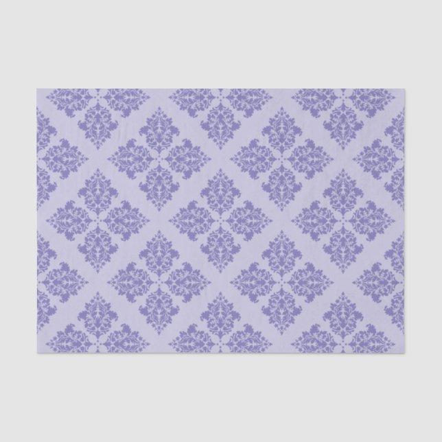 Purple Moroccan Damask Tissue Paper (Front)