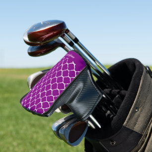 Purple Moroccan Pattern Design Golf Head Cover