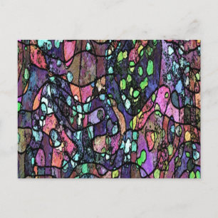 Purple Mosaic Design Postcard