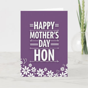 Purple Mothers Day Greet Card