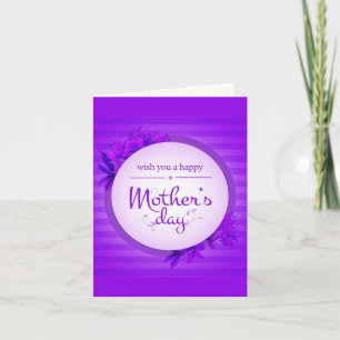Purple Mother's day pattern Card