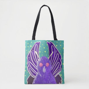 Purple Mothman tote Bag