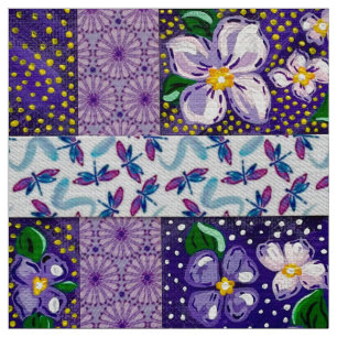 Purple Mountain Flowers Fabric