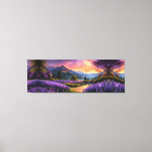 Purple Mountain Valley Sunrise Canvas Print
