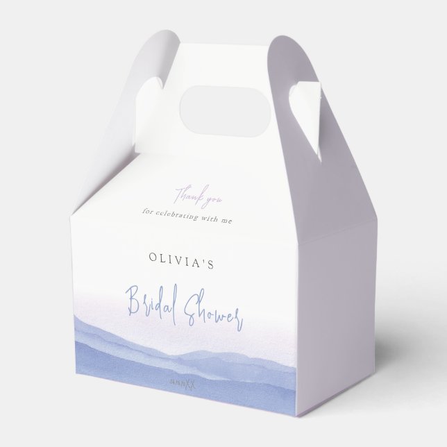 Purple Mountains Bridal Shower Favor Box (Front Side)