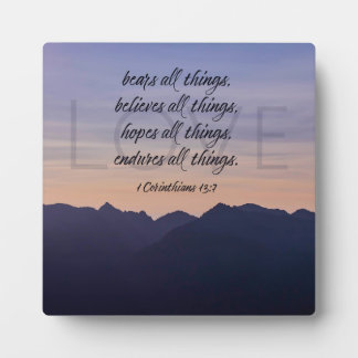 Purple Mountains Christian Home Decor Plaque